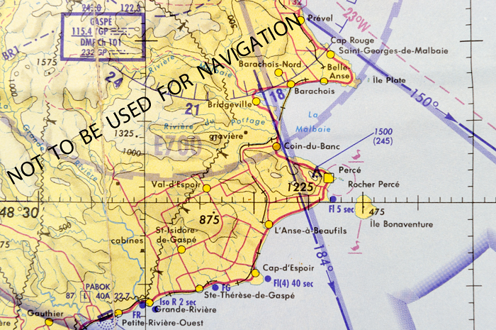Carte aéronautique de navigation VFR Anticosti