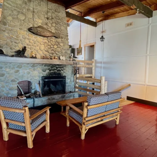 Welcome area in the reception building of the Pic de l'Aurore